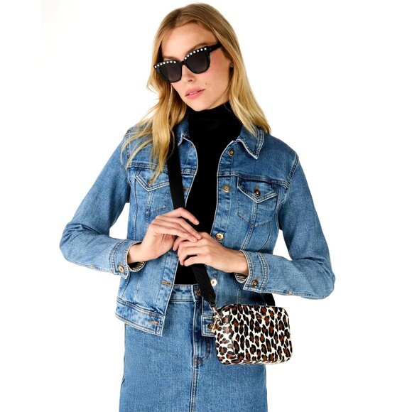 New Kate Spade Madison Spotted Leopard Mini Camera Bag Cream Multi - Picture 4 of 5